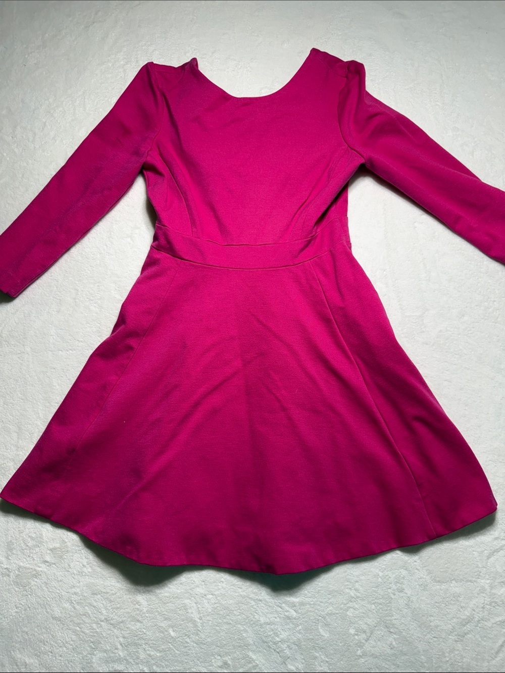 kate spade Fuchsia Long-Sleeve Fit-and-Flare Mini Dress